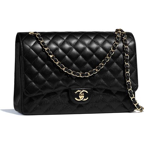 chanel xxxl|Maxi classic handbag, Grained calfskin & gold.